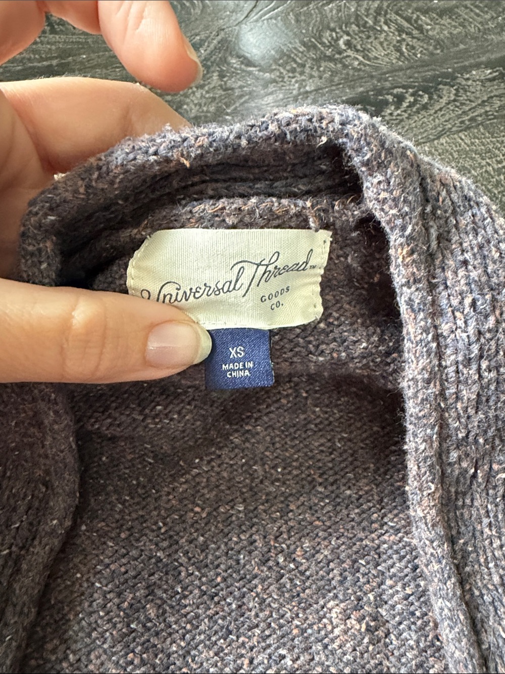 Universal Thread Heathered Gray-Brown Button Front Cardigan - Picture 2 of 4